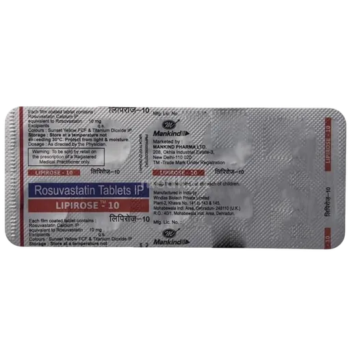 lipirose 10mg tablet 10's